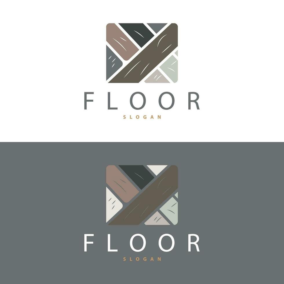 Floor Design Logo, Home Decoration Ceramic Tile Vector Illustration