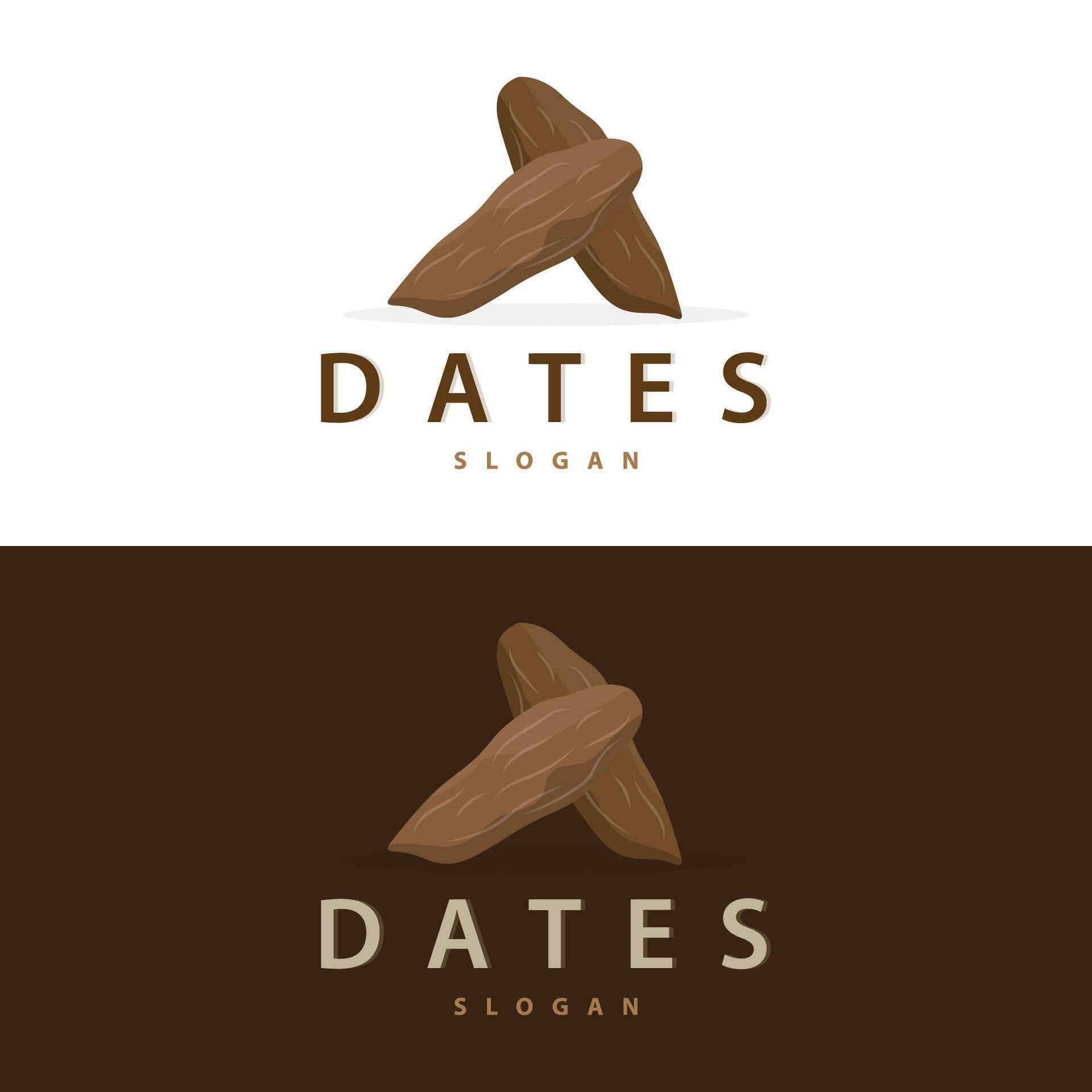 Date Fruit Logo, Elegant Minimalist Premium Design, Sweet Date Fruit