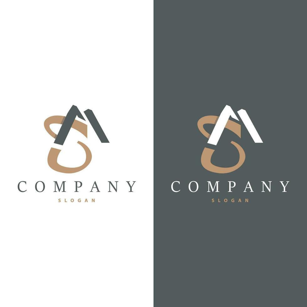 Minimal Initial MS Letter Logo, SM Logo Modern and Luxury Vector Template