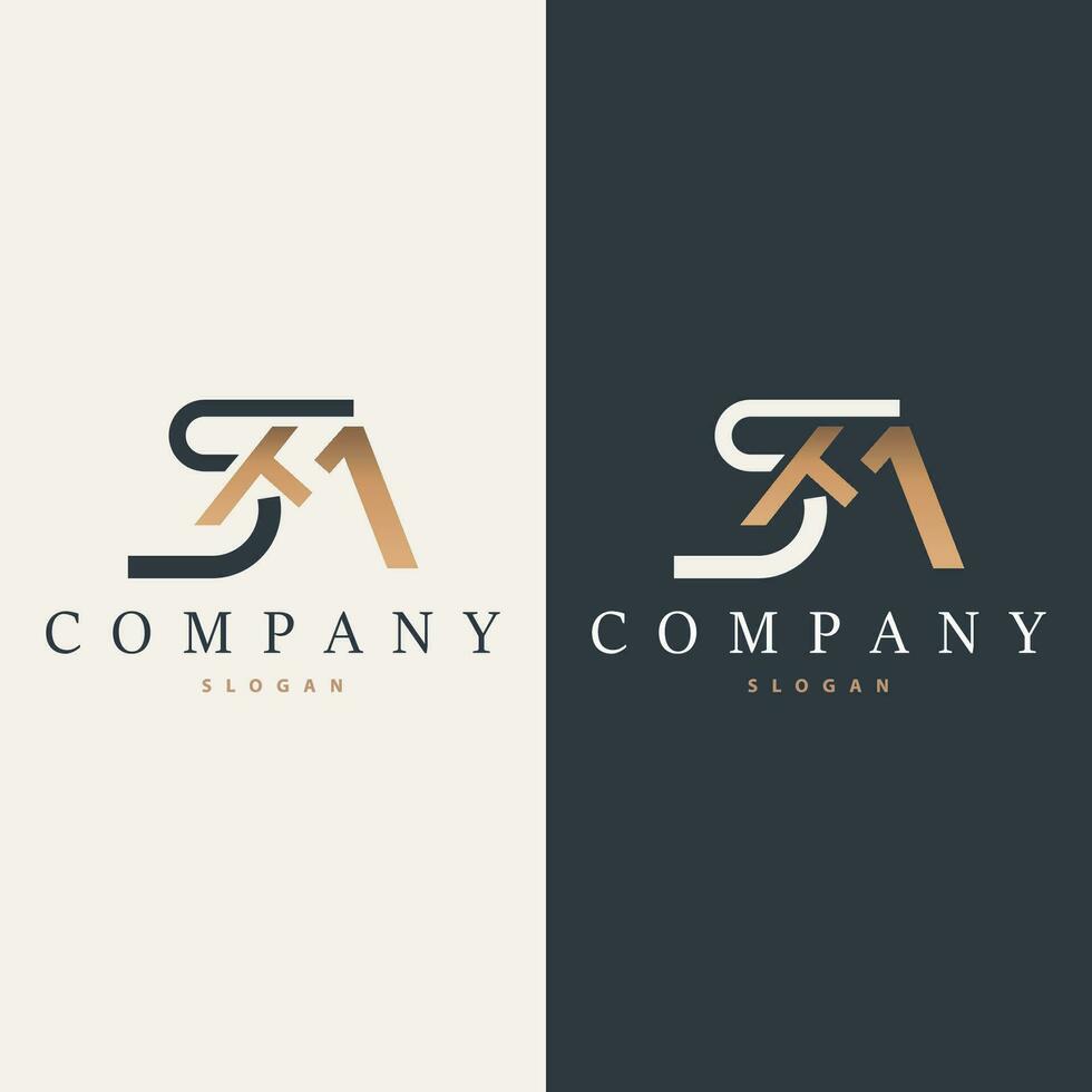 Minimal Initial MS Letter Logo, SM Logo Modern and Luxury Vector Template