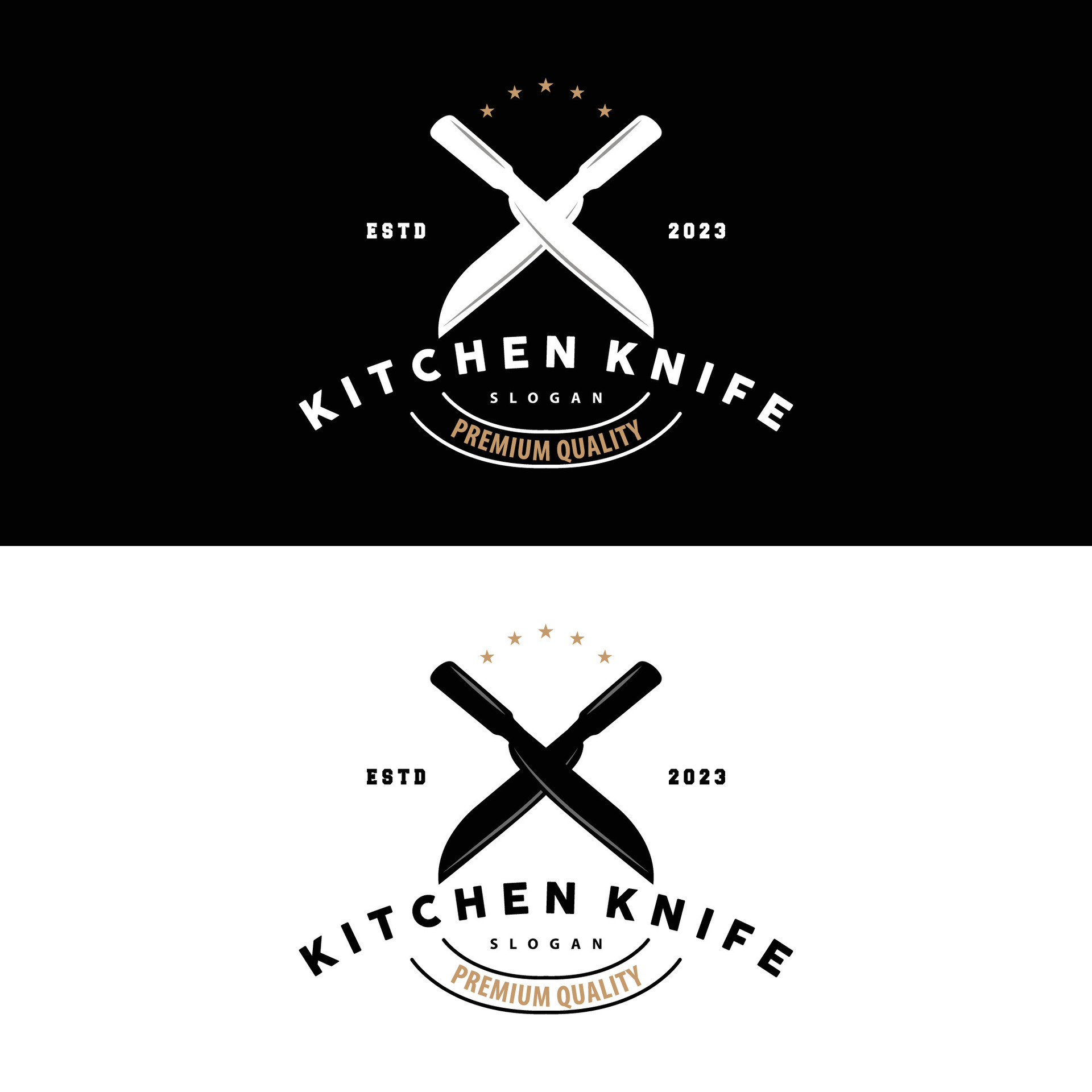 Kitchen Knife Logo, Chef Knife Logo Vector Design Illustration Template 31739544 Vector Art at