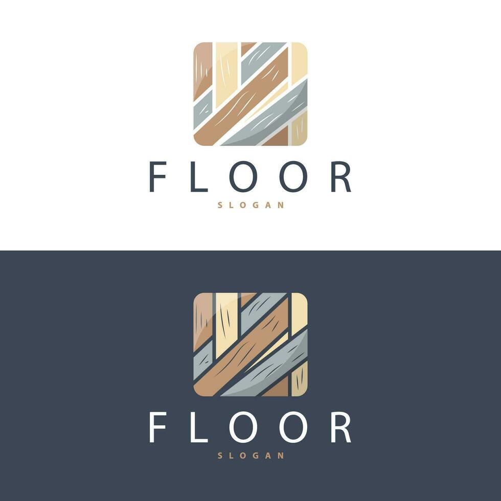 Floor Design Logo, Home Decoration Ceramic Tile Vector Illustration