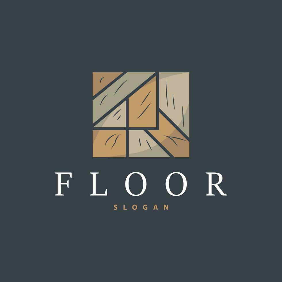 Floor Design Logo, Home Decoration Ceramic Tile Vector Illustration