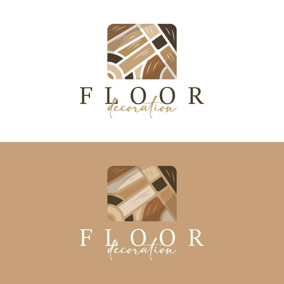 Floor Design Logo, Home Decoration Ceramic Tile Vector Illustration