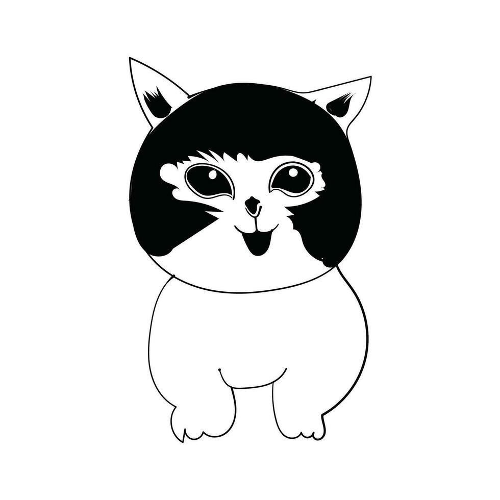 diseño lindo del ejemplo del vector del gato