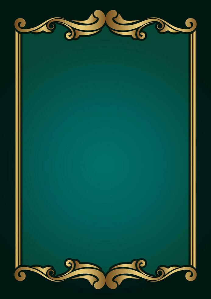 classic gold frame, vector design