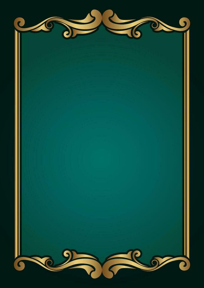 classic gold frame, vector design