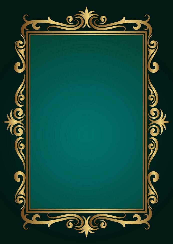 classic gold frame, vector design