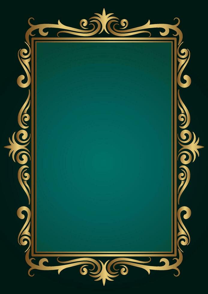 classic gold frame, vector design