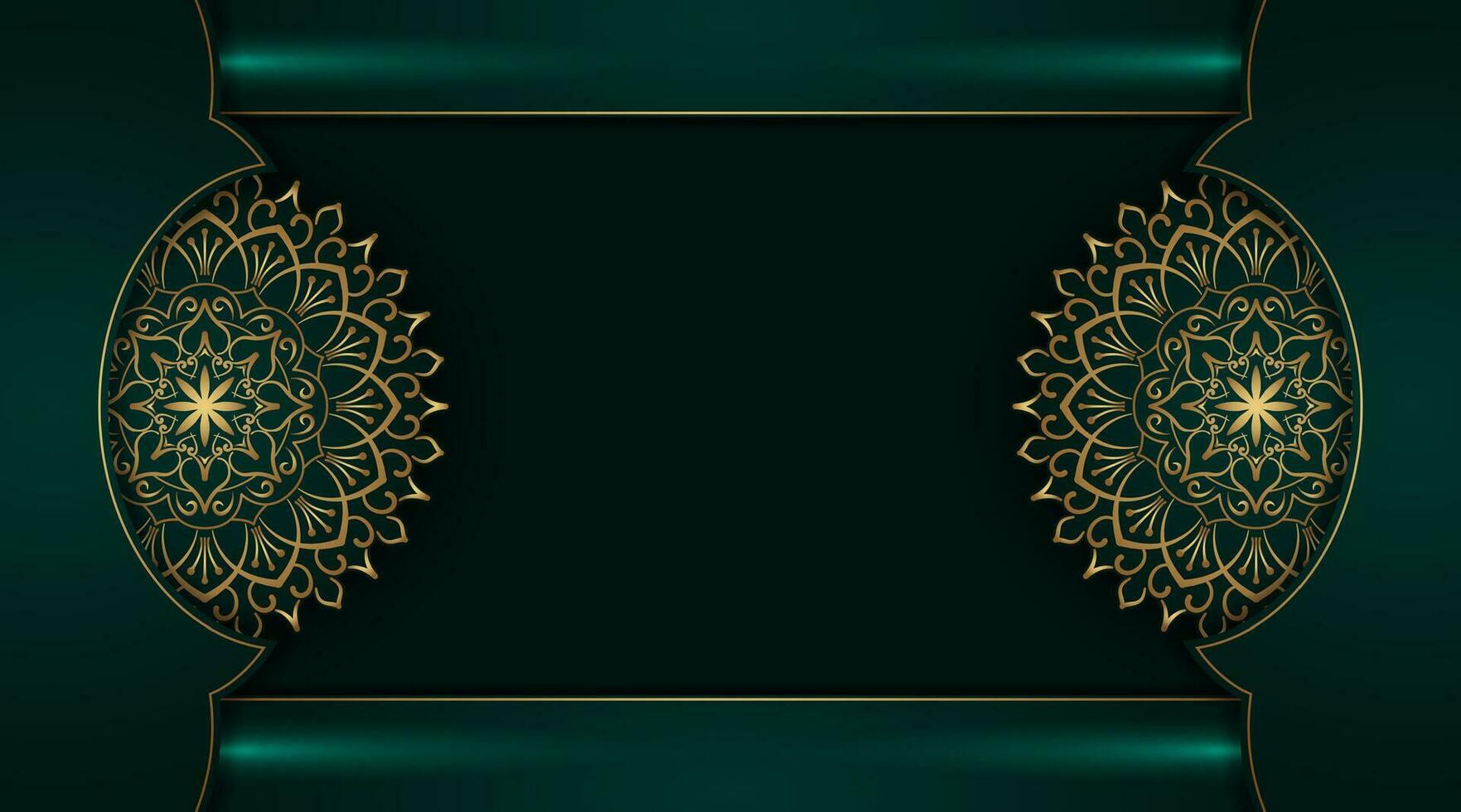 luxury background with golden mandala ornament vector