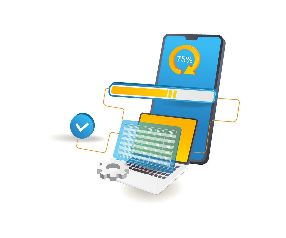 Smartphone application upgrade analysis checklist vector