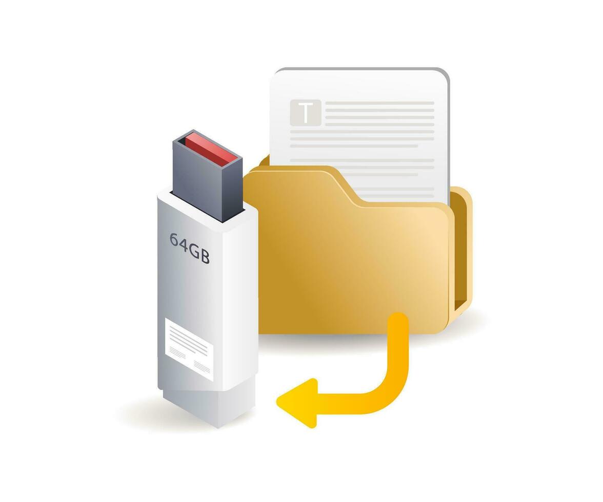 Portable file folder data storage vector