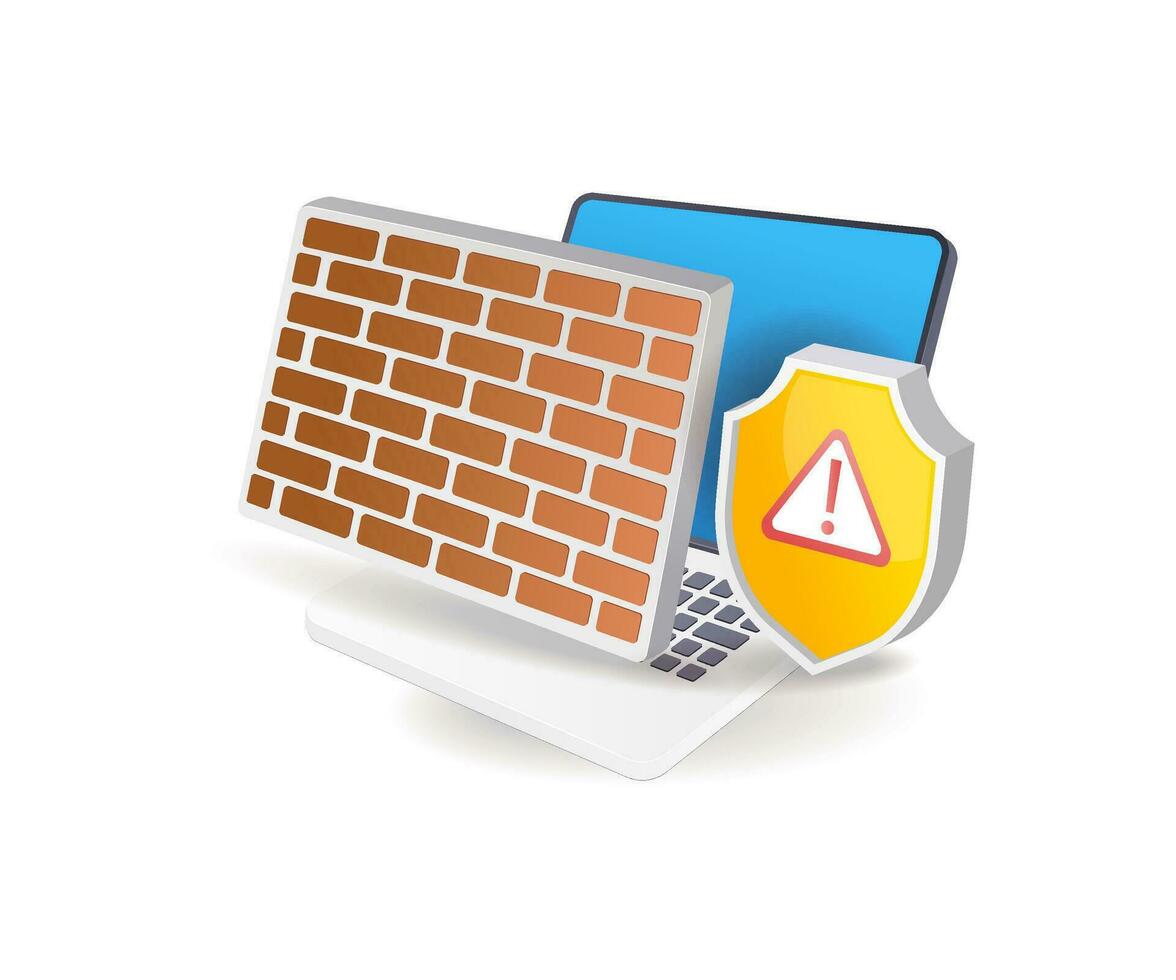 Virus malware security wall vector