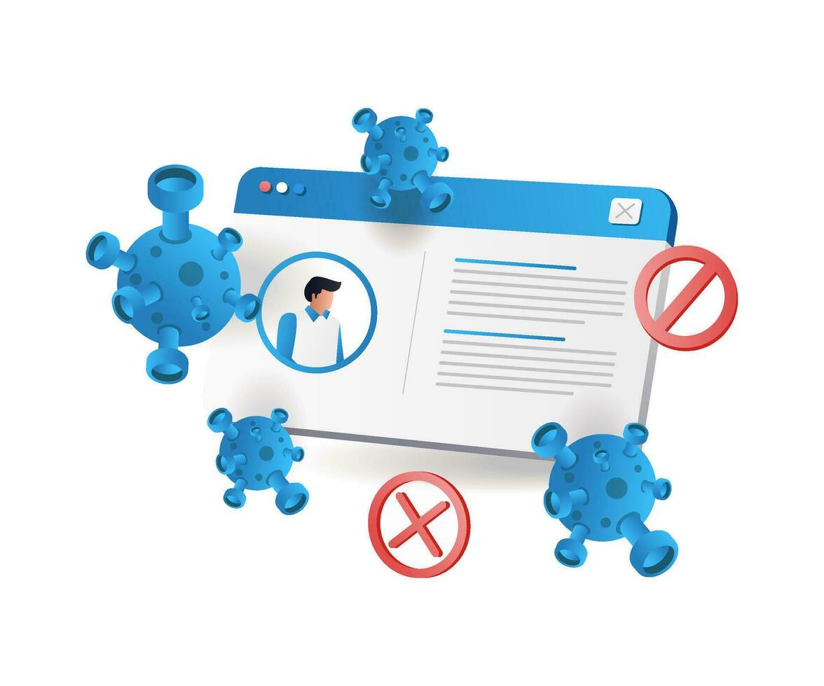 The account's personal data was attacked by a virus vector