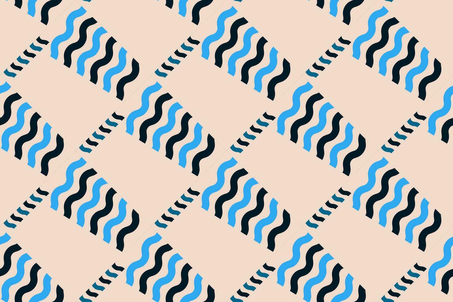 Seamless Abstract Wave Pattern with blue and white color vector