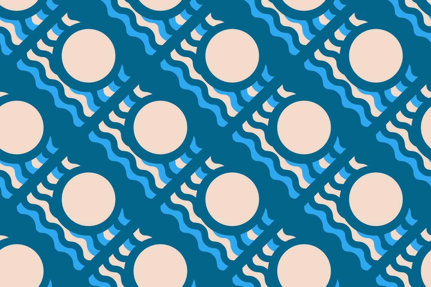 Seamless Abstract Wave Pattern with blue and white color vector