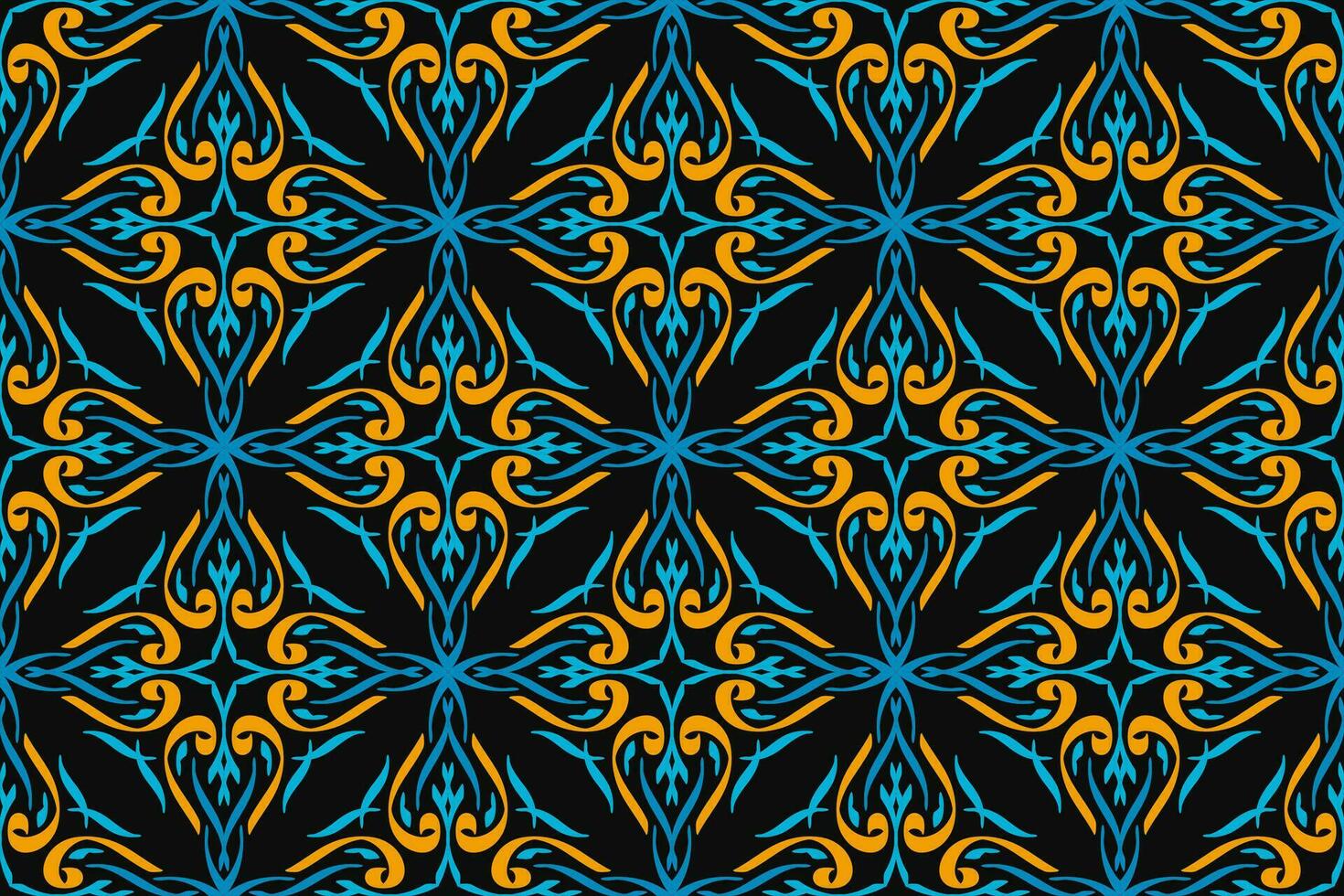 Pattern with floral and geometric elements. Intersecting curved and straight bold stripes forming abstract floral ornament. Vector background for design. Seamless Decorative lattice for louver.