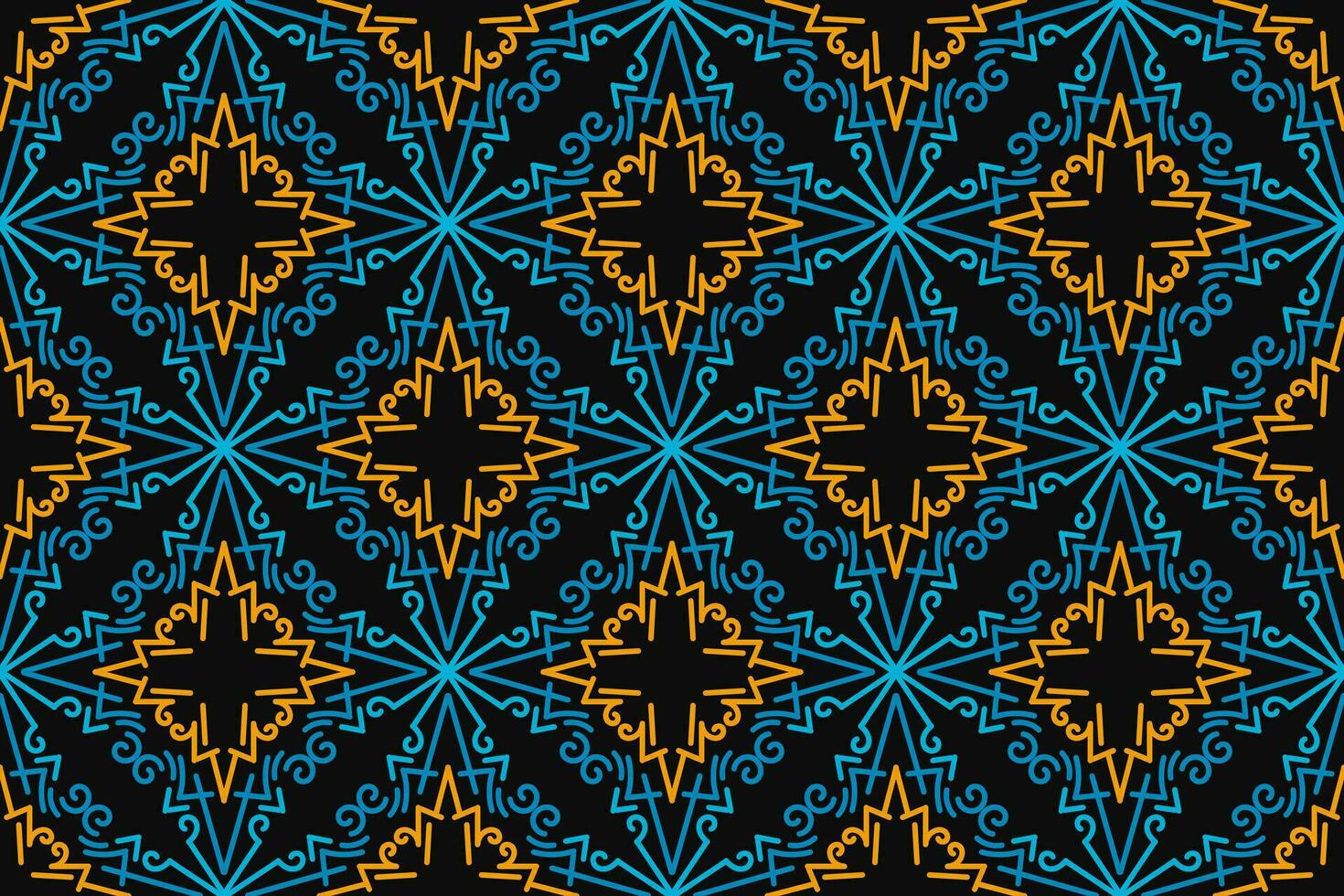 Pattern with floral and geometric elements. Intersecting curved and straight bold stripes forming abstract floral ornament. Vector background for design. Seamless Decorative lattice for louver.