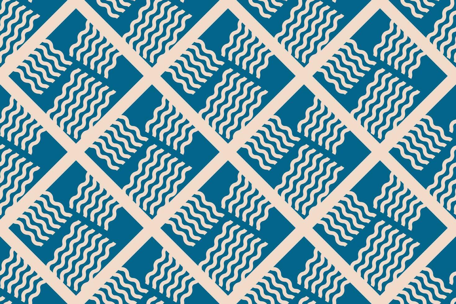 Seamless Abstract Wave Pattern with blue and white color vector