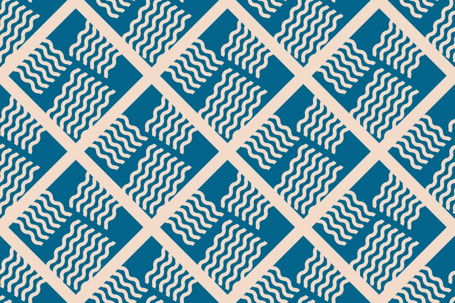 Seamless Abstract Wave Pattern with blue and white color vector