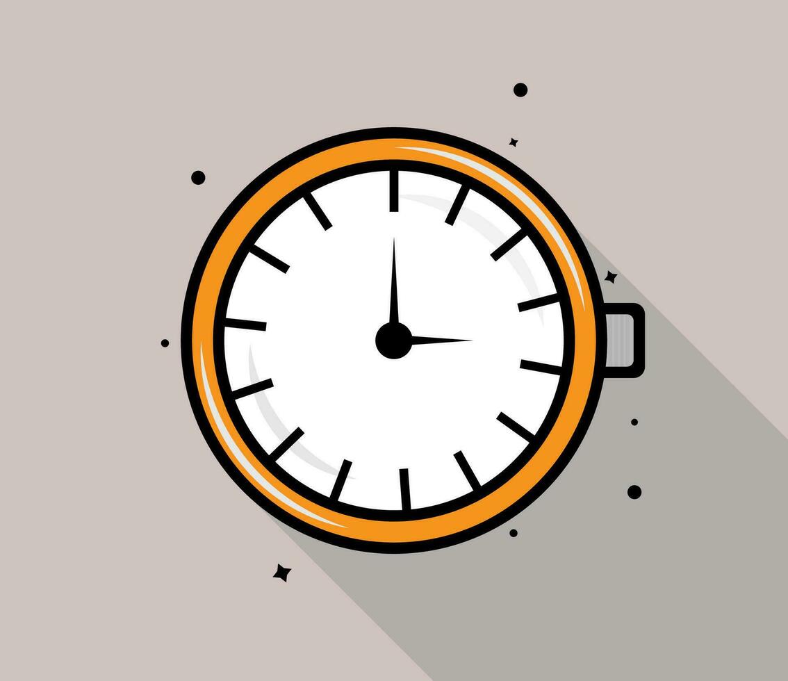 reloj icono en plano estilo, negocio mirar. vector diseño elemento