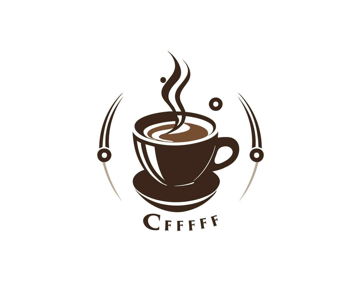 Coffee cup vector logo design template. Premium coffee shop logo