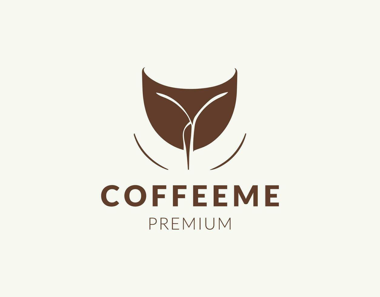 Coffee cup vector logo design template. Premium coffee shop logo