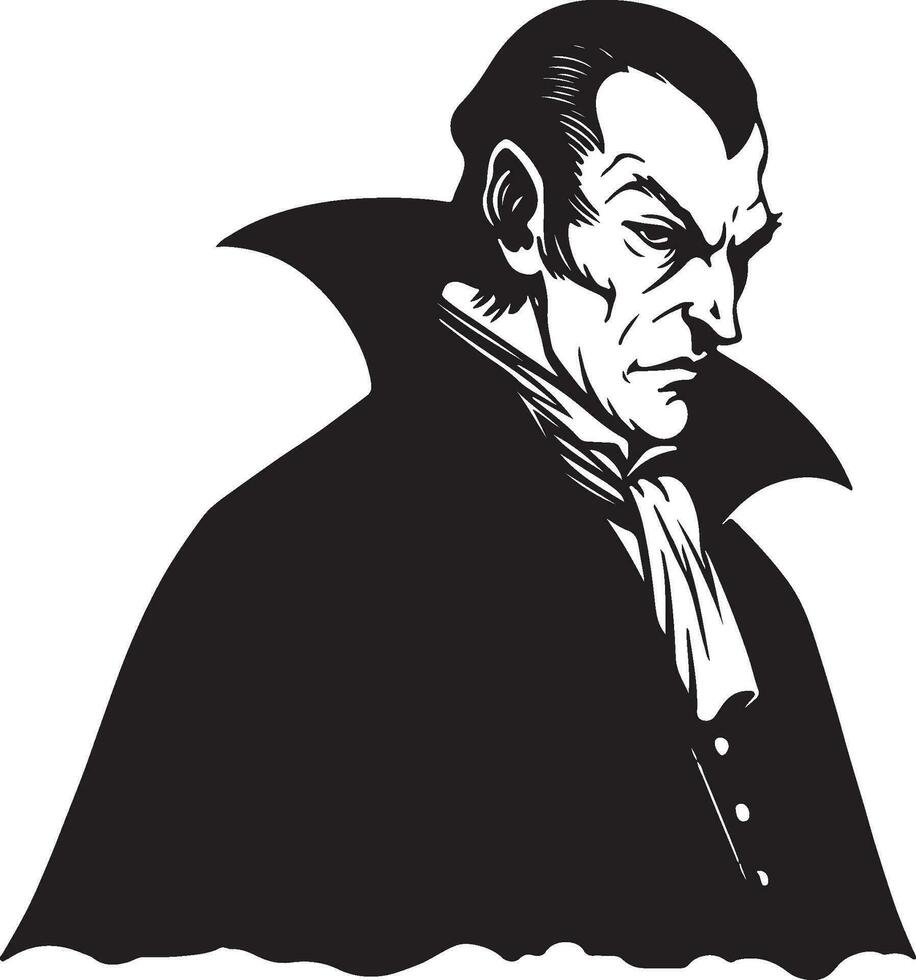 Dracula Dan portrait illustration vector