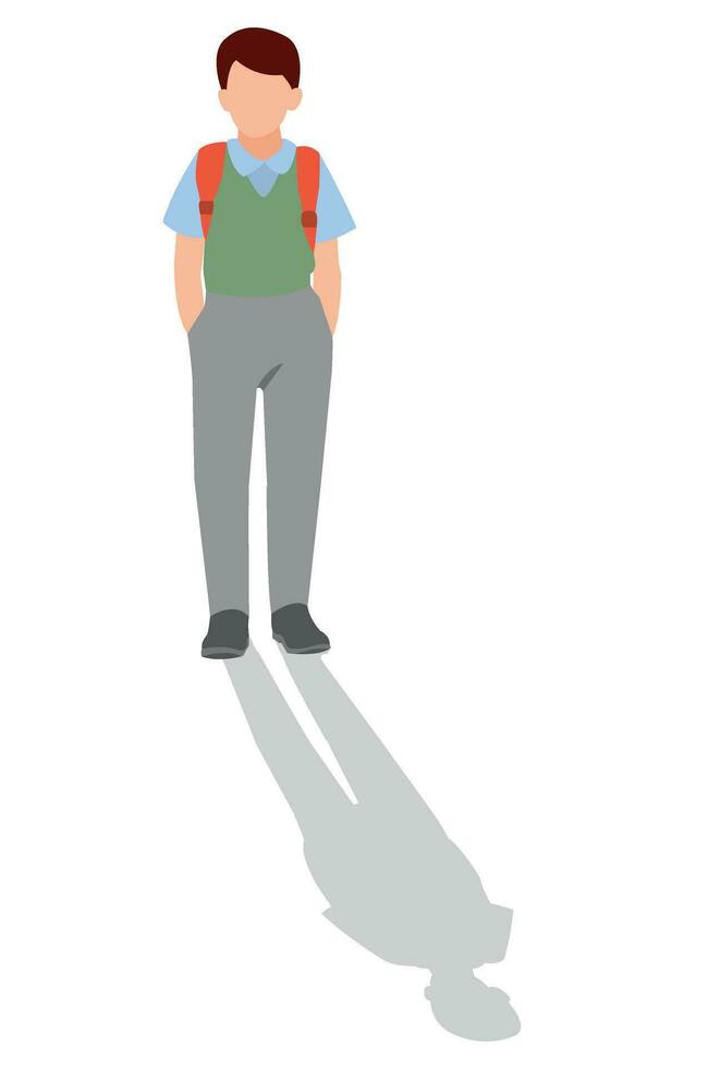 vector illustration of students in different postures