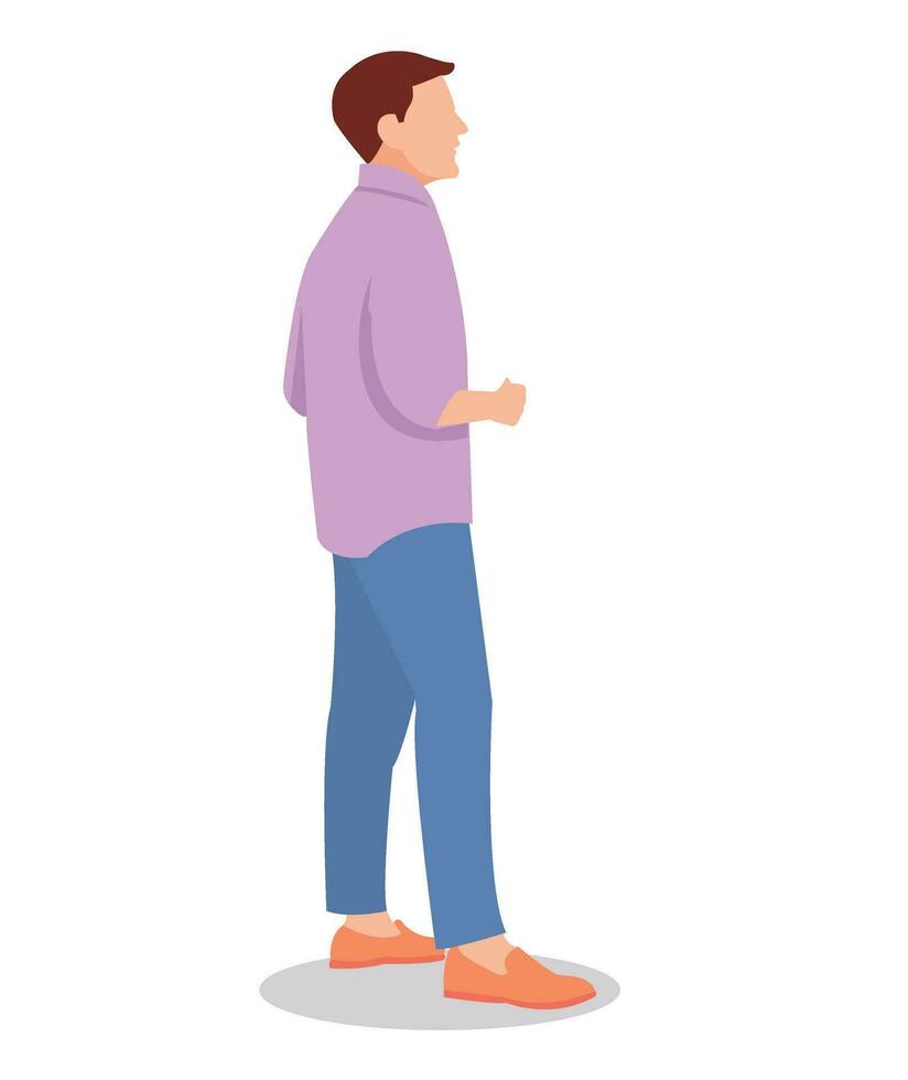 human vector illustration in changing stops