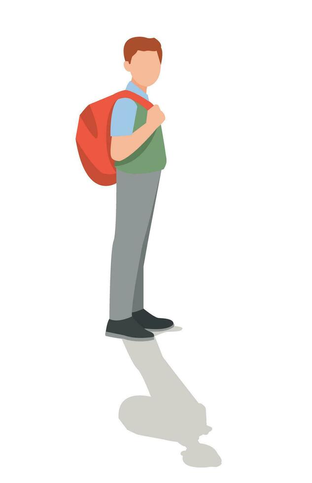 vector illustration of students in different postures