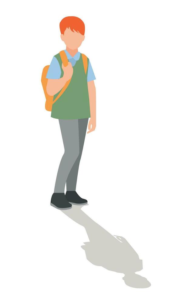 vector illustration of students in different postures