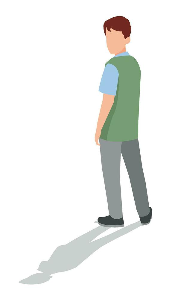 vector illustration of students in different postures
