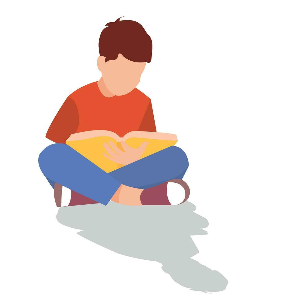 vector illustration of students in different postures