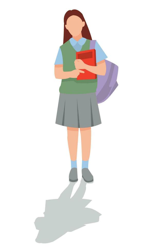 vector illustration of students in different postures