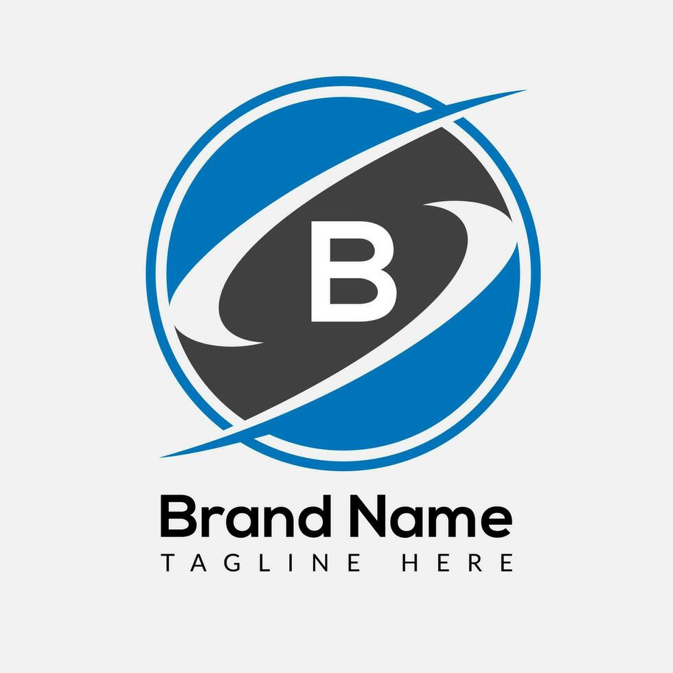Abstract B letter modern lettermarks logo design vector
