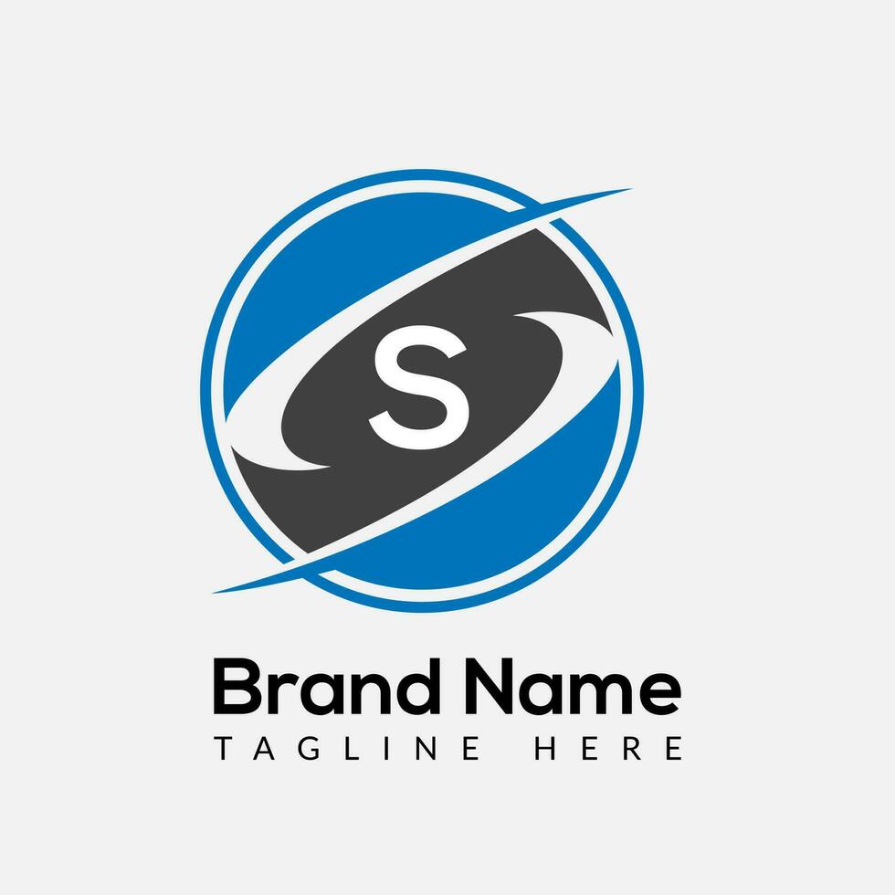 Abstract S letter modern initial Tech lettermarks logo design vector