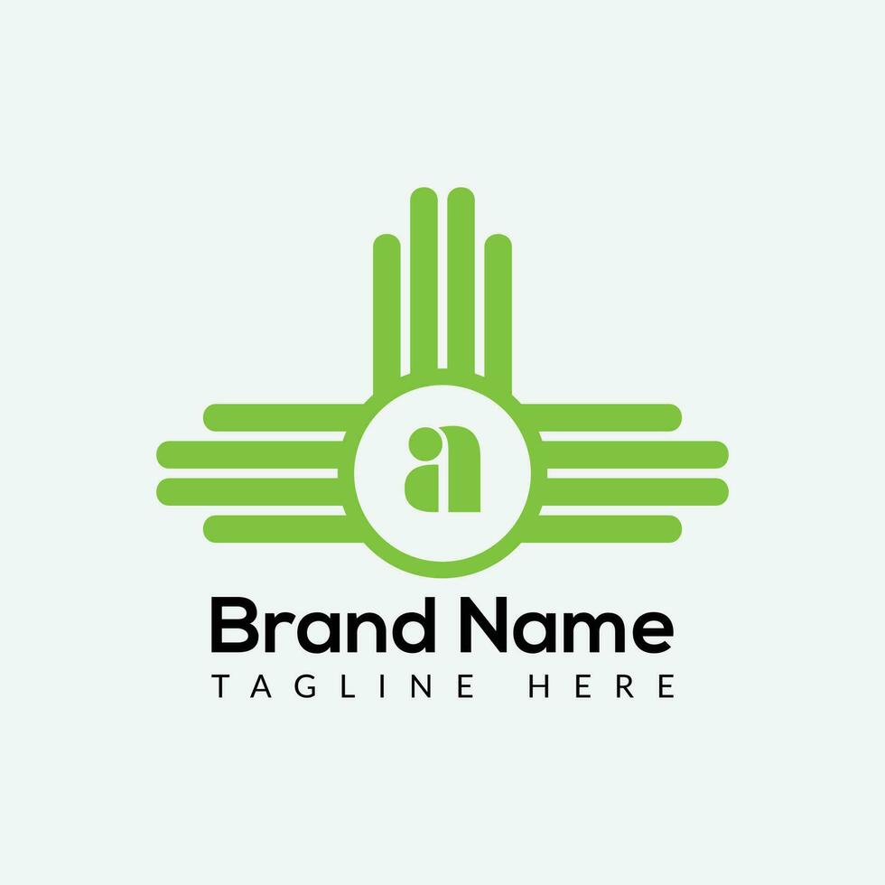 Abstract A letter modern initial lettermarks logo design vector