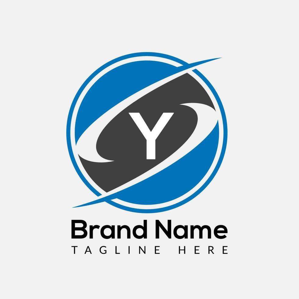 Abstract Y letter modern initial lettermarks logo design vector