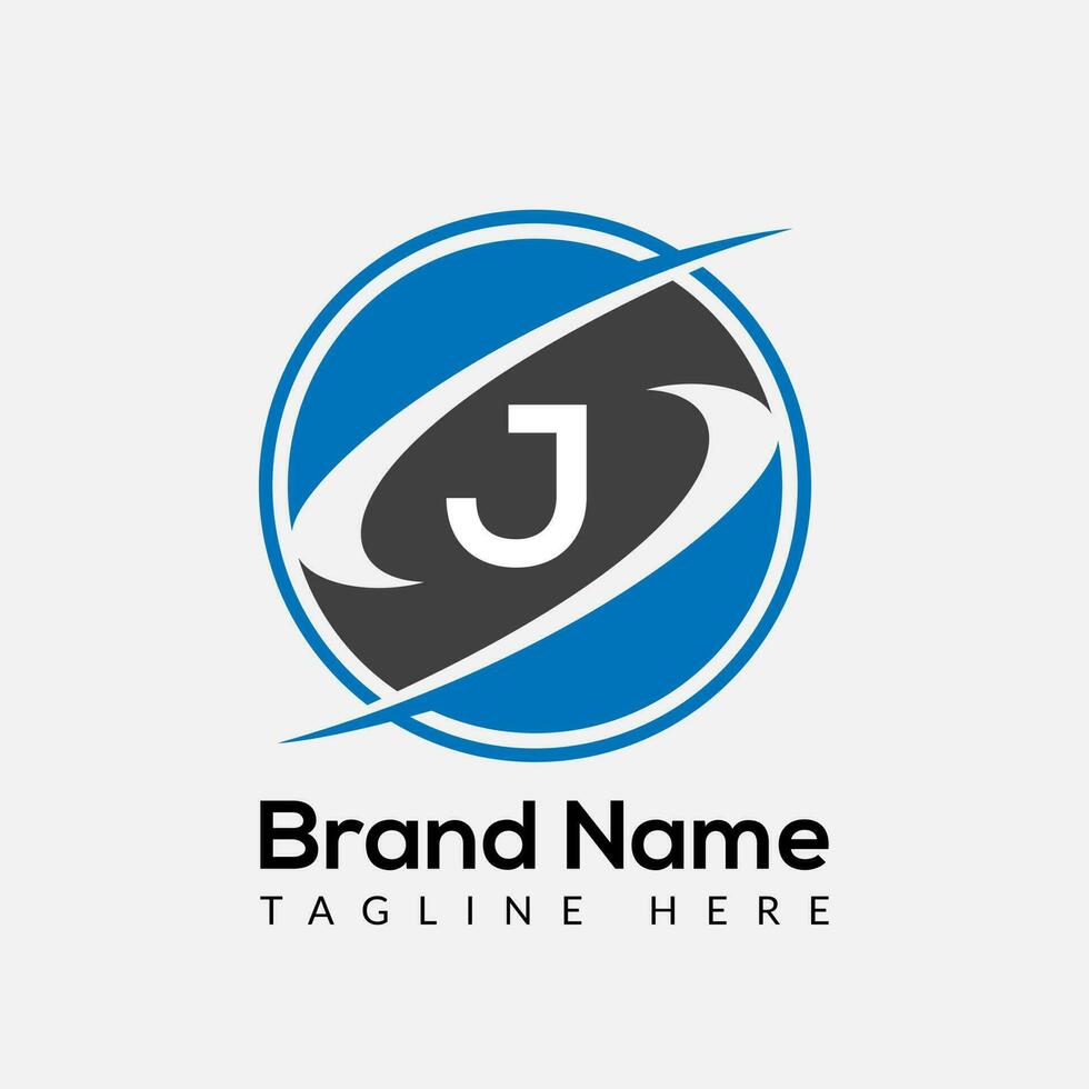 Abstract J letter modern initial lettermarks logo design vector