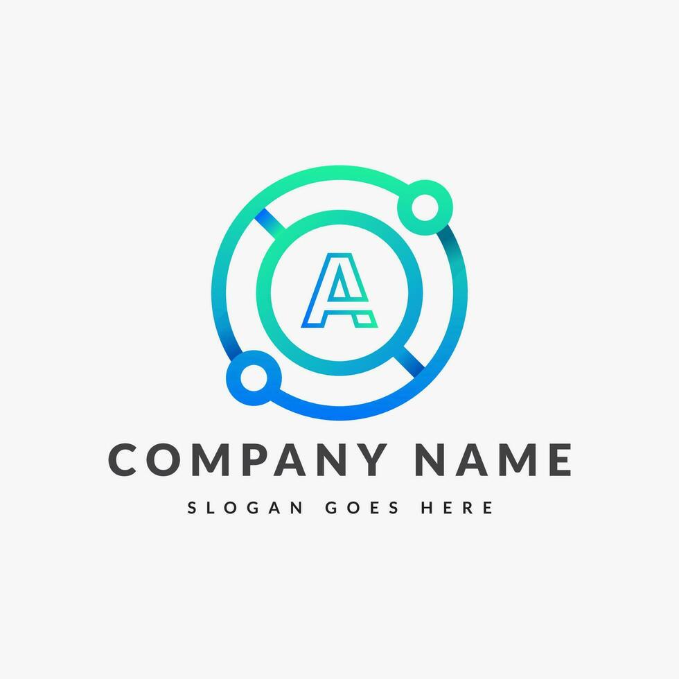 Abstract A letter modern initial lettermarks logo design vector
