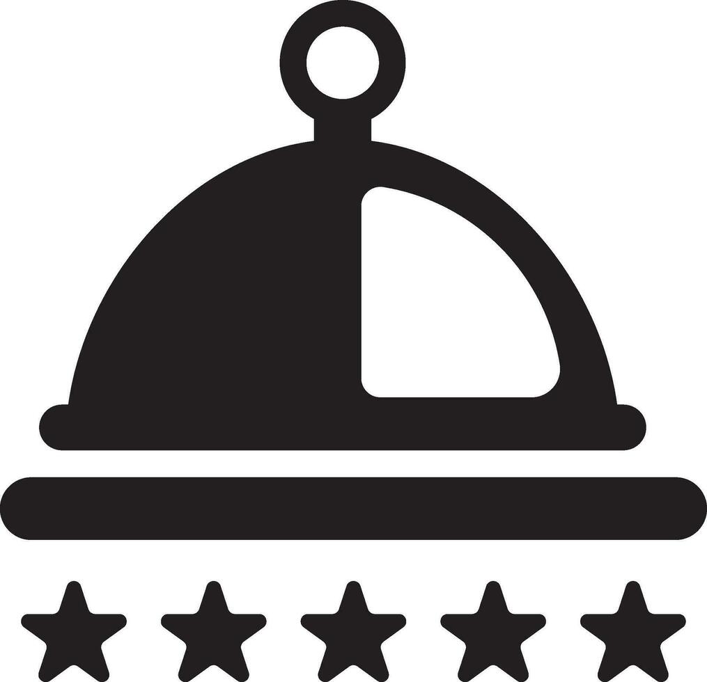 Food review icon vector