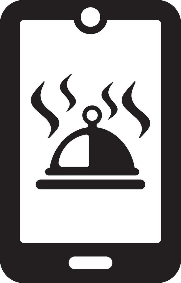 Online food services icon vector