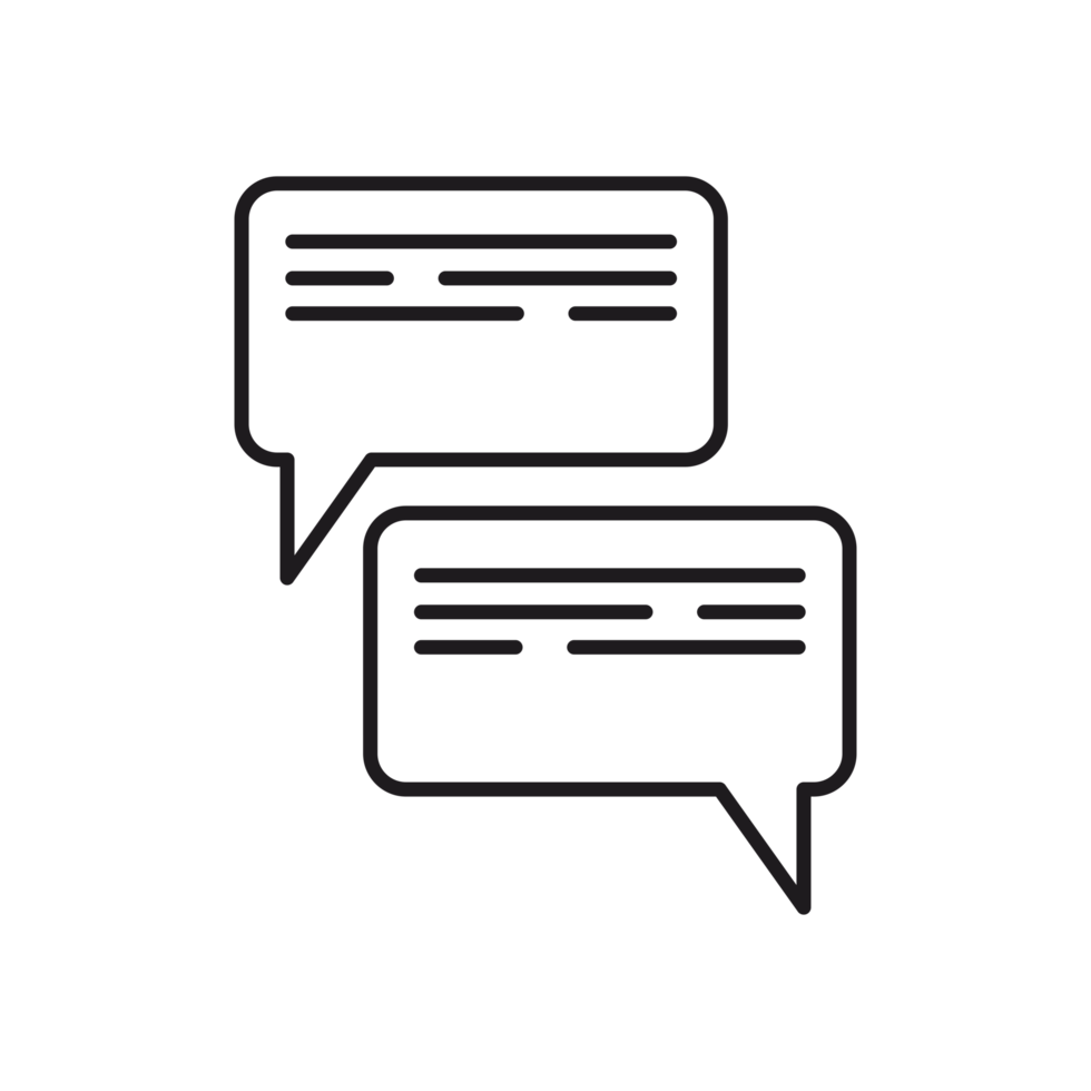 Transparent background conversation bubble icon png
