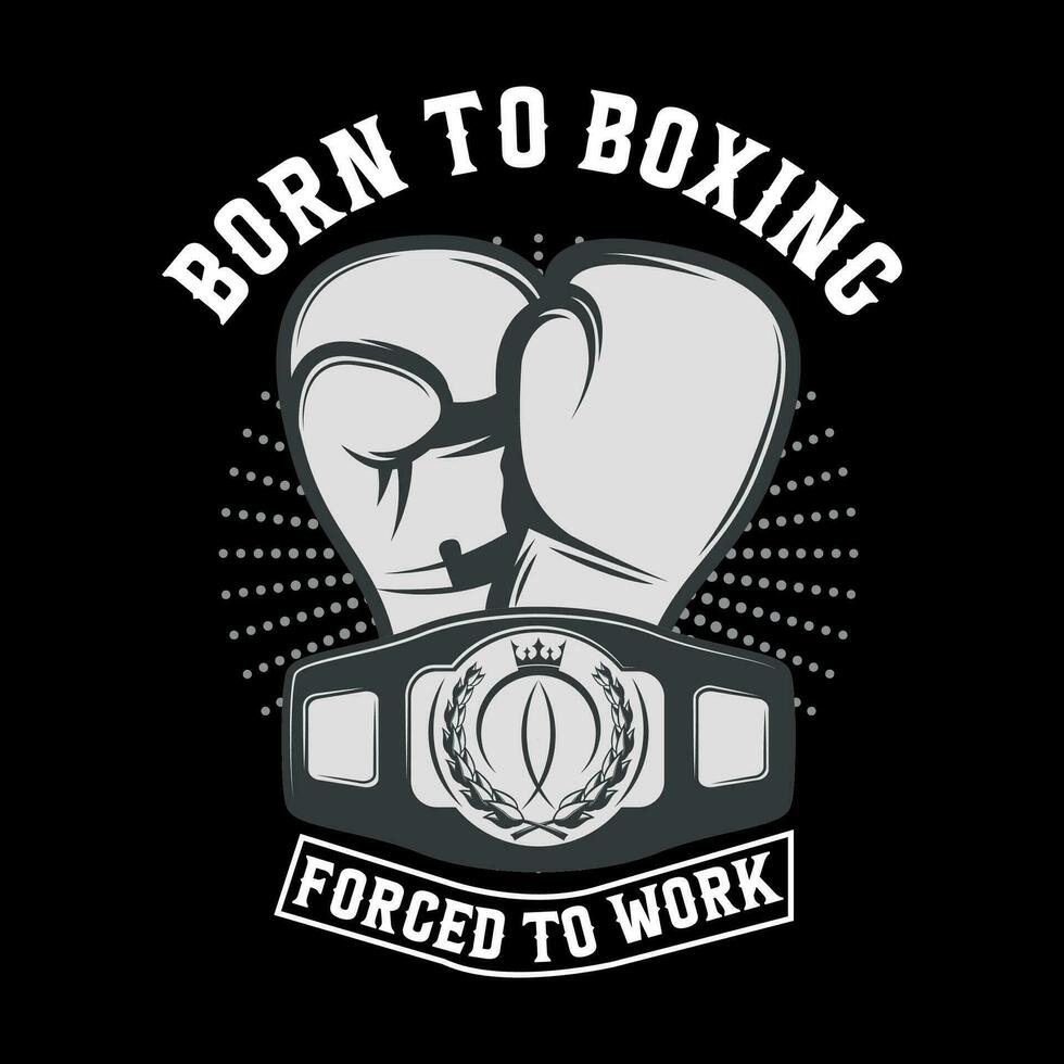 Boxing t-shirt design. vector