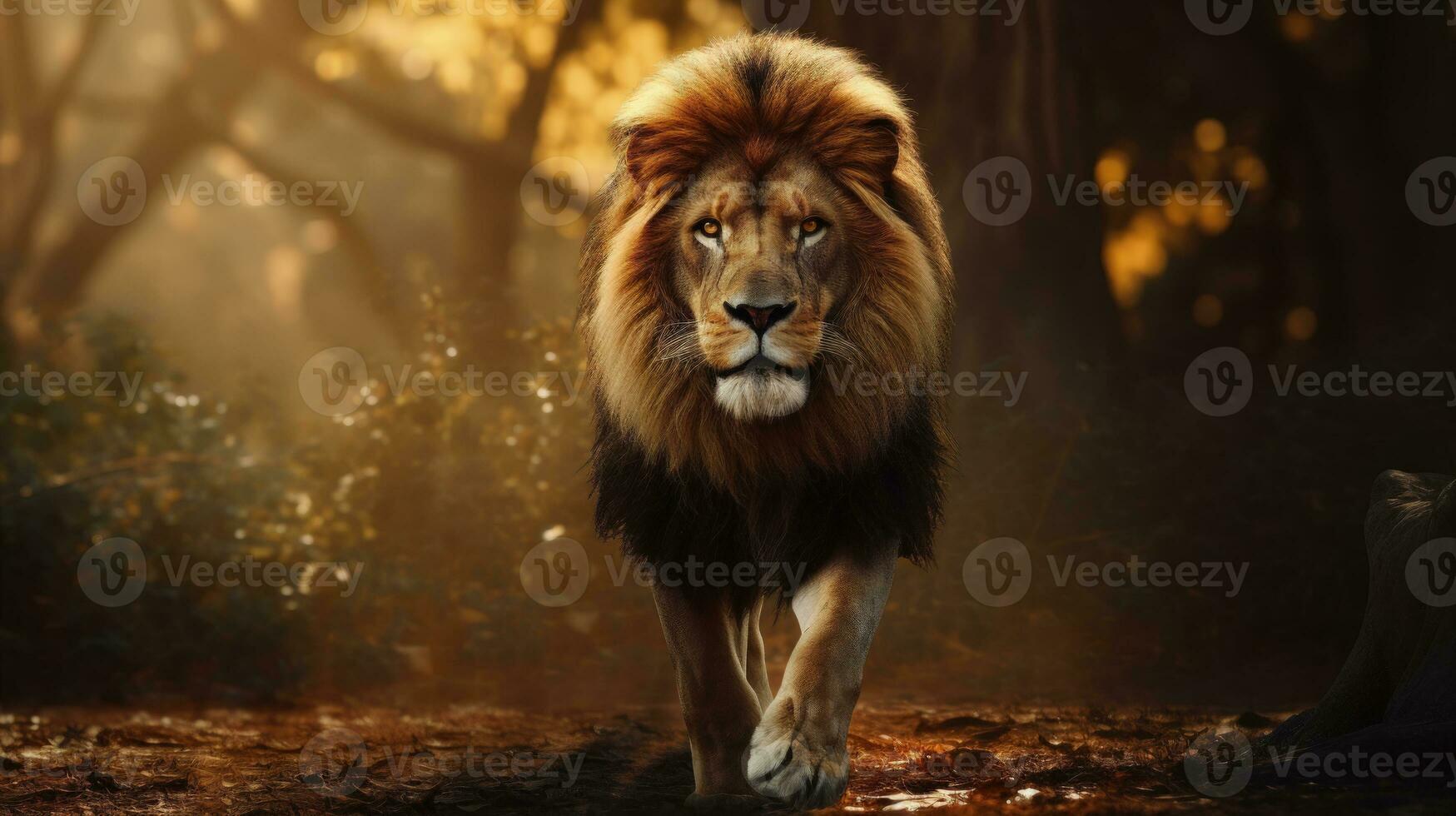 King of the Jungle How the Lions Rule Shapes the Animal Hierarchy and Ecology AI Generated photo