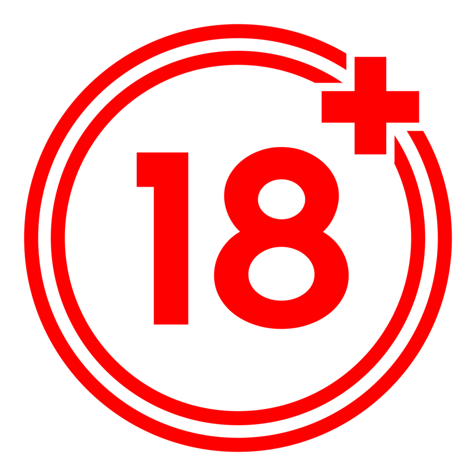 warning for children under 18 years of age, 18 plus circle icon png