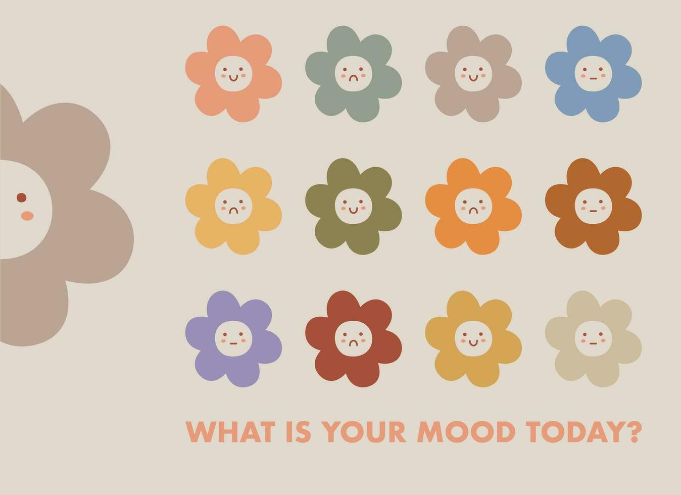 poster what is your mood today vector illustration