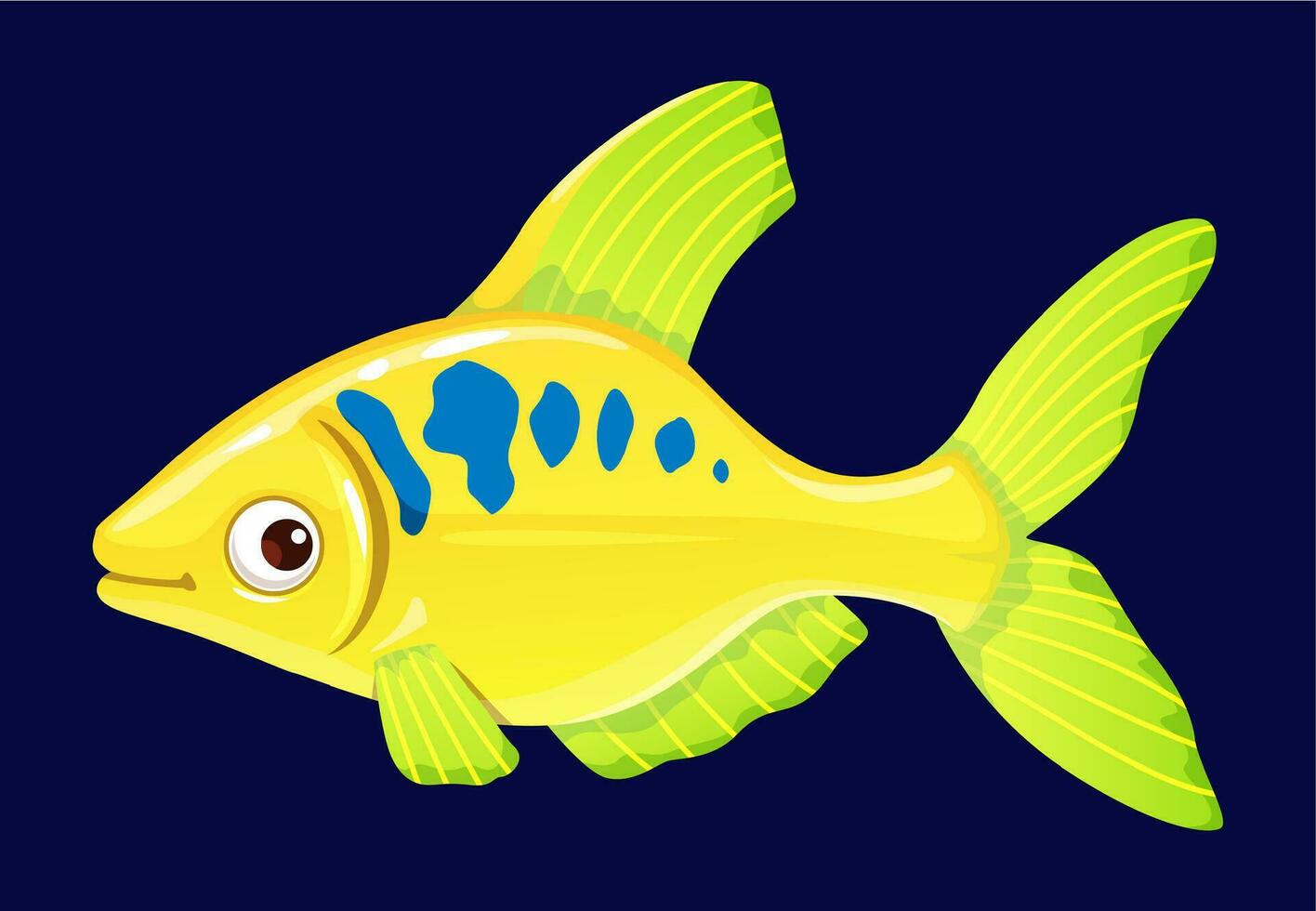 Cartoon tetra aquarium fish funny character vector
