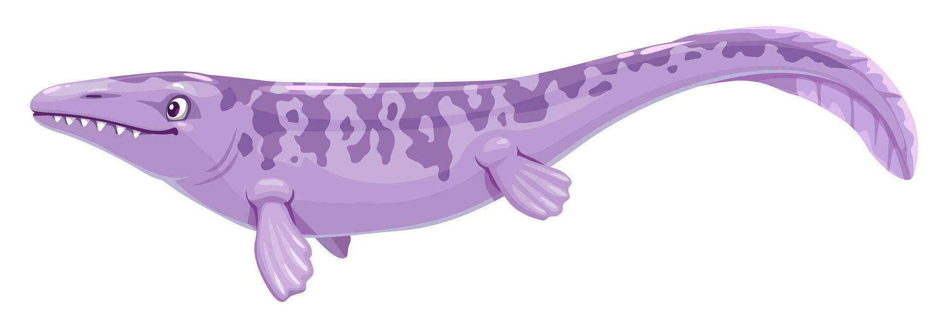 Tylosaurus dinosaur funny cartoon character vector
